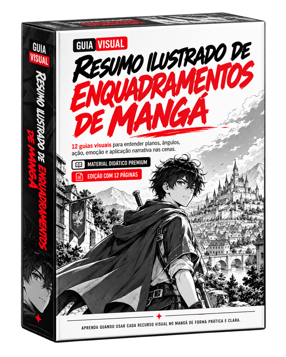 Resumo ilustrado de enquadramentos de mangá