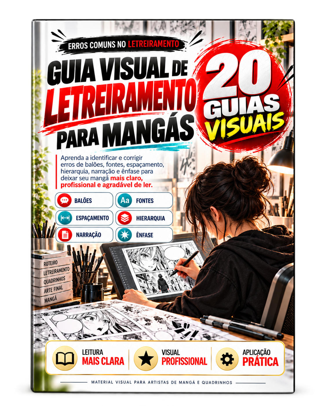 Guia visual de letreiramento para mangás